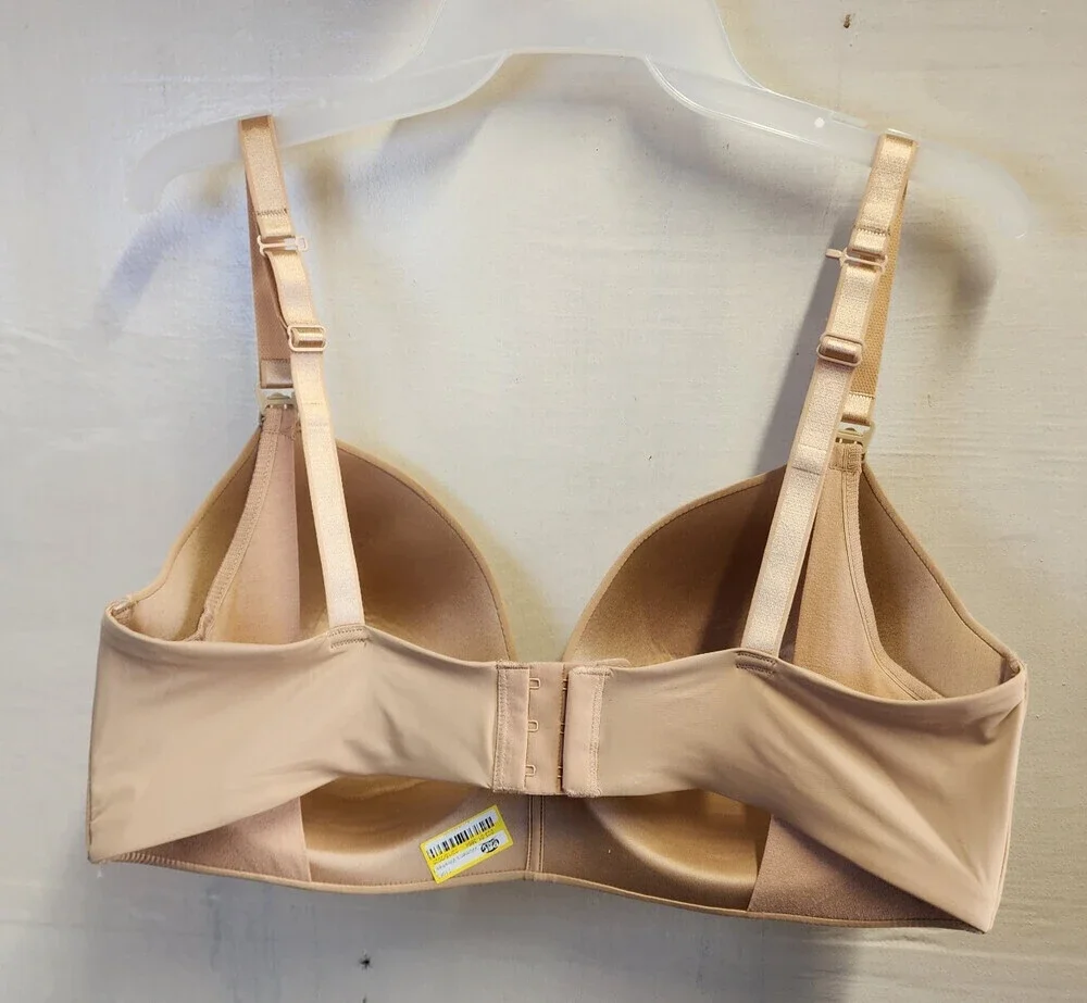 NWOT Auden Women Beige Wireless Lightly Line Nursing Bra Adjustable Straps 38DDD